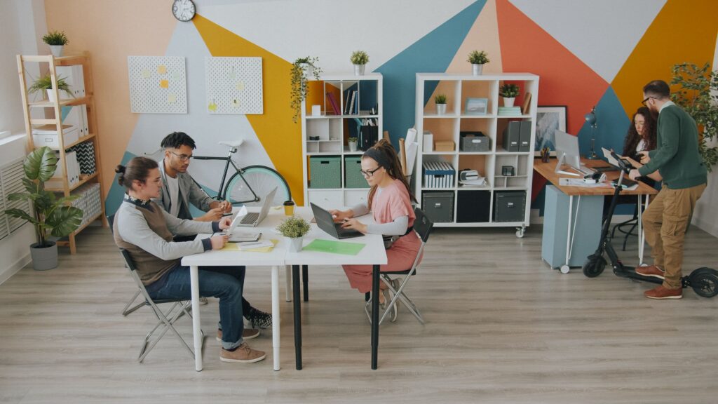 Employees in the office.